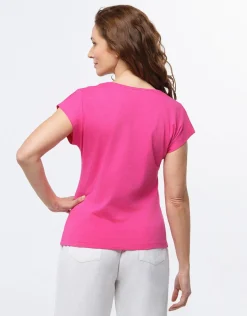 Christine Laure T-shirts|Hauts*T-shirt coton fuchsia