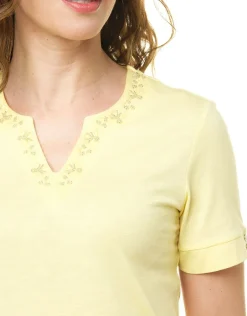 Christine Laure T-shirts|Hauts*T-shirt coton modal jaune