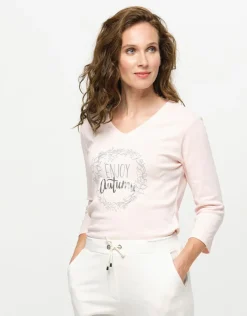 Christine Laure T-shirts|Hauts*T-shirt coton modal rose