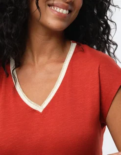 Christine Laure T-shirts|Hauts*T-shirt coton terracotta