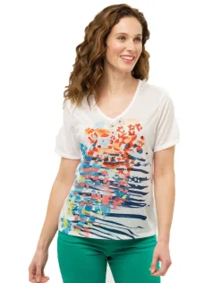 Christine Laure T-shirts|Hauts*T-shirt écru col V