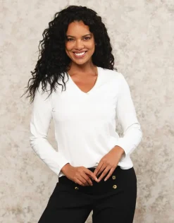 Christine Laure T-shirts|Hauts*T-shirt écru coton