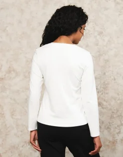 Christine Laure T-shirts|Hauts*T-shirt écru coton