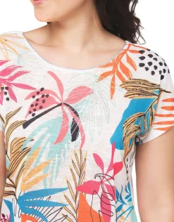 Christine Laure T-shirts|Hauts*T-shirt écru floral