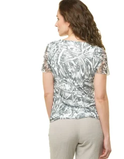 Christine Laure T-shirts|Hauts*T-shirt dentelle kaki