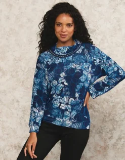 Christine Laure T-shirts|Hauts*T-shirt doux motif bleu