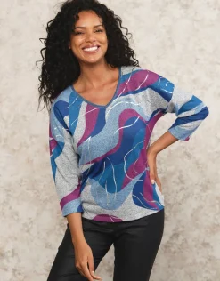 Christine Laure T-shirts|Hauts*T-shirt doux motif gris