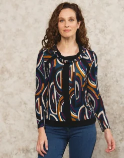 Christine Laure T-shirts|Hauts*T-shirt doux motif noir