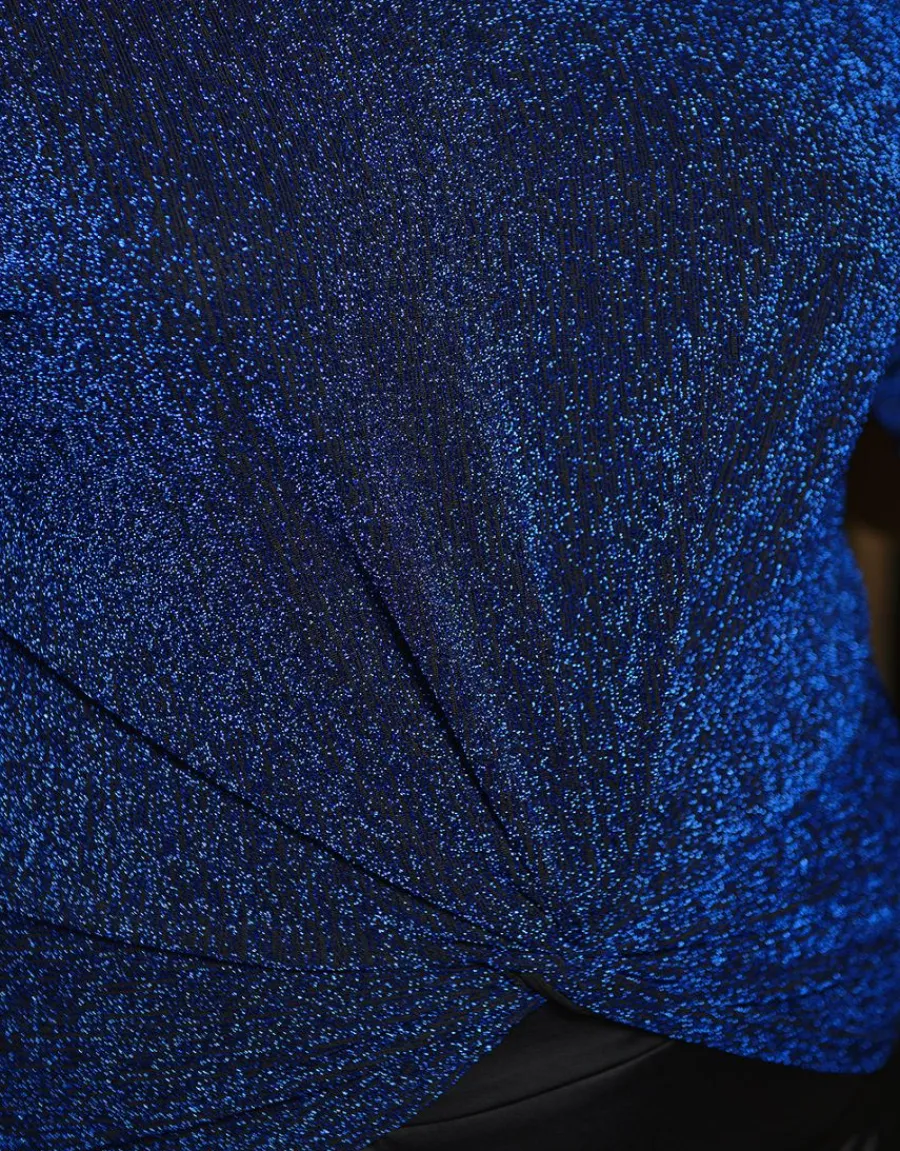 Christine Laure Chemisiers & Blouses|Hauts*T-shirt drapé chic bleu