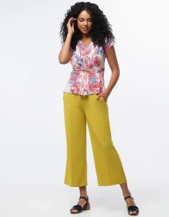 Christine Laure T-shirts|Hauts*T-shirt drapé motif rose