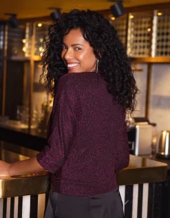 Christine Laure Chemisiers & Blouses|Hauts*T-shirt drapé noir rose