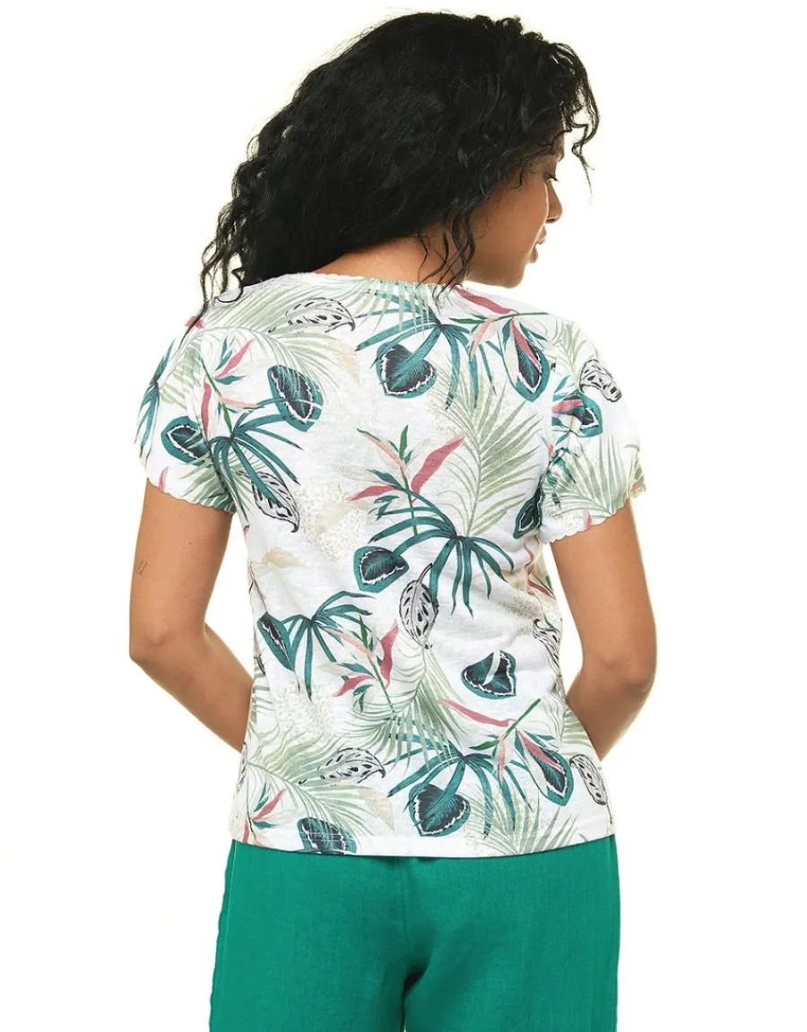 Christine Laure T-shirts|Hauts*T-shirt feuillage blanc