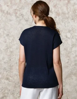 Christine Laure T-shirts|Hauts*T-shirt fluide marine