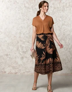 Christine Laure T-shirts|Hauts*T-shirt fluide marron