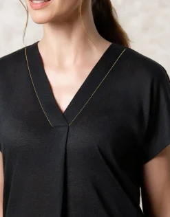 Christine Laure T-shirts|Hauts*T-shirt fluide noir