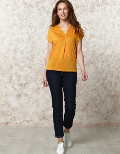Christine Laure T-shirts|Hauts*T-shirt fluide ocre