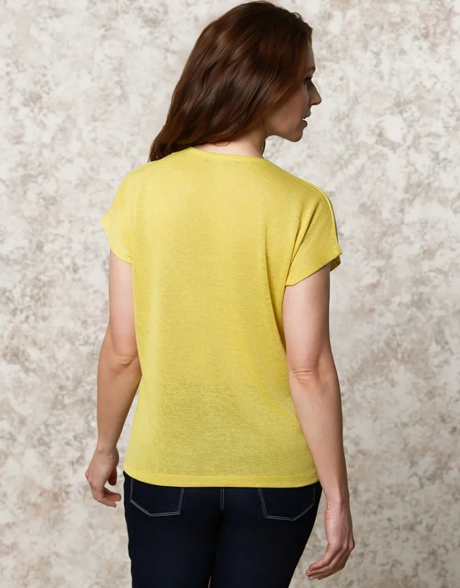 Christine Laure T-shirts|Hauts*T-shirt fluide vert anis