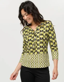 Christine Laure T-shirts|Hauts*T-shirt imprimé anis