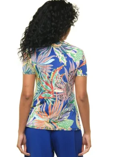 Christine Laure T-shirts|Hauts*T-shirt imprimé bleu