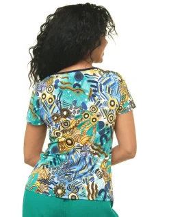 Christine Laure T-shirts|Hauts*T-shirt imprimé bleu