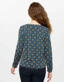 Christine Laure T-shirts|Hauts*T-shirt imprimé bleu