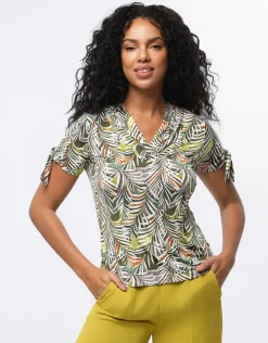 Christine Laure T-shirts|Hauts*T-shirt imprimé kaki