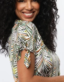 Christine Laure T-shirts|Hauts*T-shirt imprimé kaki