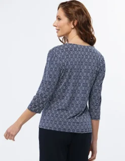 Christine Laure T-shirts|Hauts*T-shirt imprimé marine