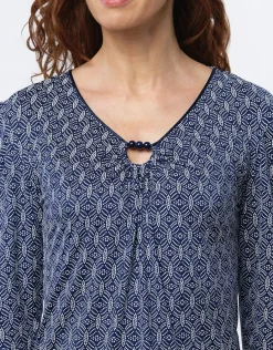 Christine Laure T-shirts|Hauts*T-shirt imprimé marine