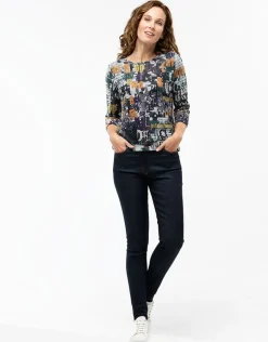 Christine Laure T-shirts|Hauts*T-shirt imprimé noir vert