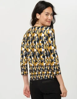 Christine Laure T-shirts|Hauts*T-shirt imprimé ocre