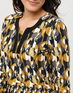 Christine Laure T-shirts|Hauts*T-shirt imprimé ocre