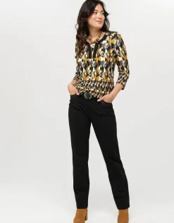 Christine Laure T-shirts|Hauts*T-shirt imprimé ocre