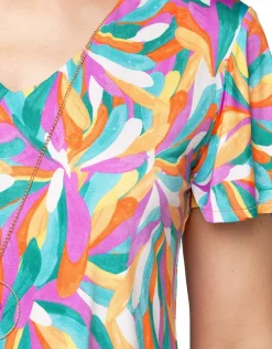 Christine Laure T-shirts|Hauts*T-shirt imprimé orange