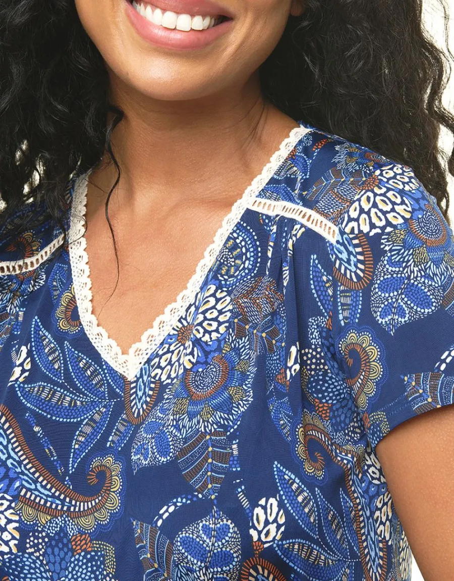 Christine Laure T-shirts|Hauts*T-shirt maille bleu