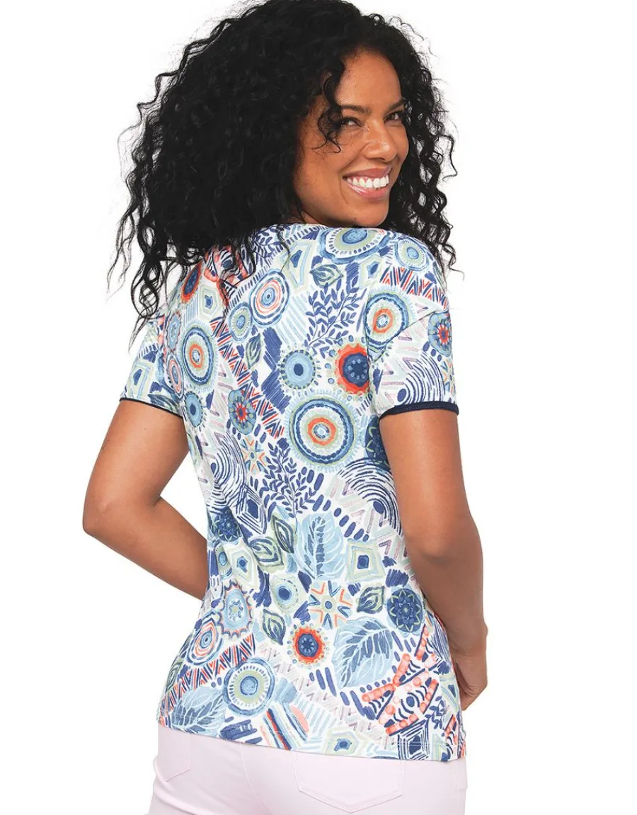 Christine Laure T-shirts|Hauts*T-shirt motif bleu