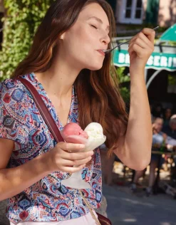 Christine Laure T-shirts|Hauts*T-shirt motif bleu