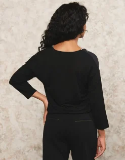 Christine Laure T-shirts|Hauts*T-shirt motif vert noir