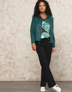 Christine Laure T-shirts|Hauts*T-shirt motif vert noir