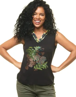 Christine Laure T-shirts|Hauts*T-shirt noir 100% coton