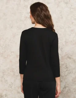 Christine Laure T-shirts|Hauts*T-shirt noir fantaisie