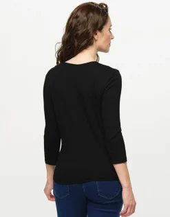 Christine Laure T-shirts|Hauts*T-shirt noir imprimé