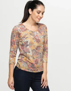 Christine Laure T-shirts|Hauts*T-shirt ocre floral