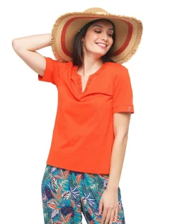 Christine Laure T-shirts|Hauts*T-shirt orange coton