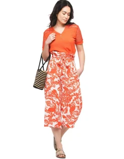 Christine Laure Chemisiers & Blouses|Hauts*T-shirt orange créponné