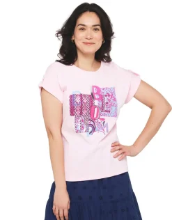 Christine Laure T-shirts|Hauts*T-shirt rose 100% coton