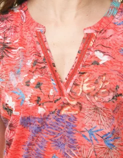 Christine Laure T-shirts|Hauts*T-shirt rouge imprimé