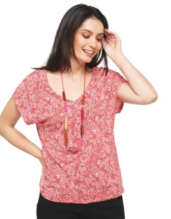 Christine Laure T-shirts|Hauts*T-shirt rouge imprimé