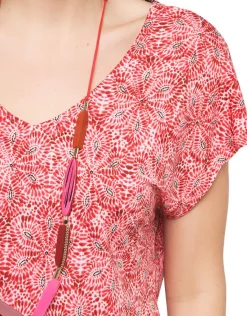 Christine Laure T-shirts|Hauts*T-shirt rouge imprimé