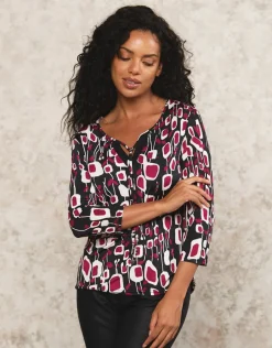 Christine Laure T-shirts|Hauts*T-shirt stretch motif noi